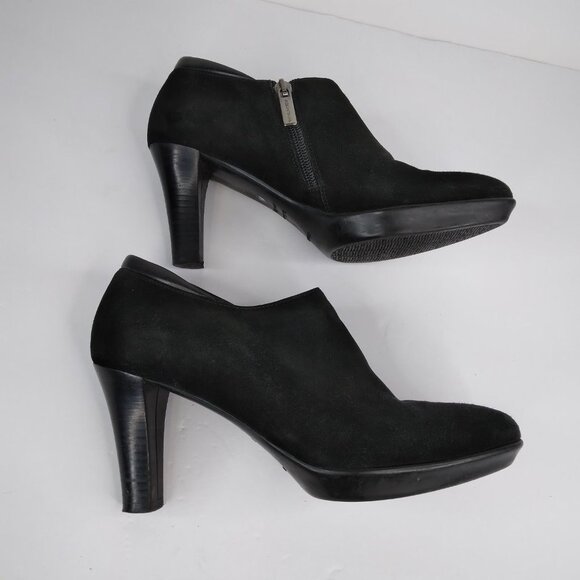 Aquatalia Suede Black Ankle Boots Size 6.5 - Picture 14 of 15